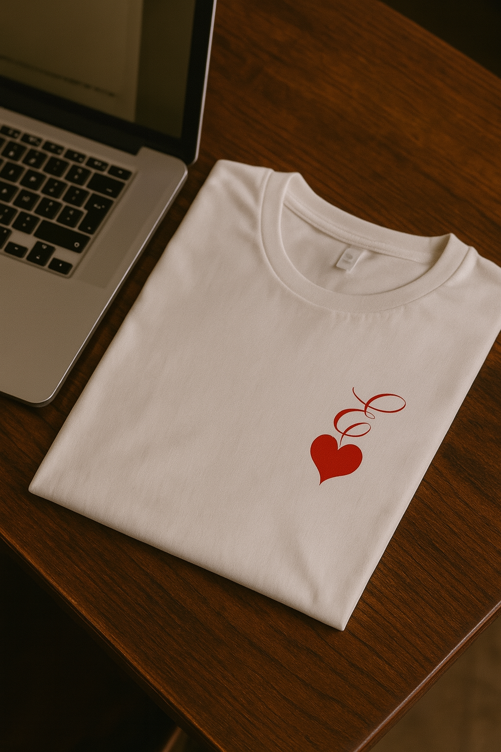 T-shirt blanc E❤️ – Femme